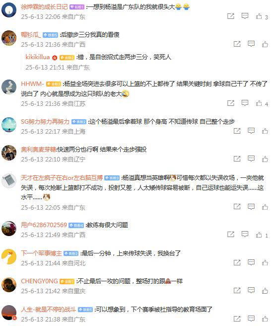 杨溢“哈登式”双后撤步遭吹罚，球迷一边倒评论
