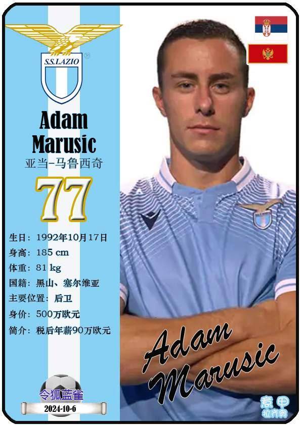 球星卡（意甲）：拉齐奥足球俱乐部20人一览（25/26赛季）
